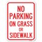 Signmission No Parking on Grass or Sidewalk Parking Heavy-Gauge Aluminum Rust Proof Parking, A-1824-23698 A-1824-23698 - alternate 1